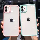 Яркий прозрачный чехол для телефона iPhone 13 11 12 Pro Max XR XS Max X XS 7 8 Plus, Мягкий бампер из ТПУ, противоударный прозрачный чехол