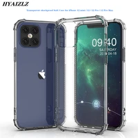transparent phone case for iphone 12 mini 11 pro max xs xr x 6s 7 8 plus se 2020 clear anti knock shockproof soft tpu back cover