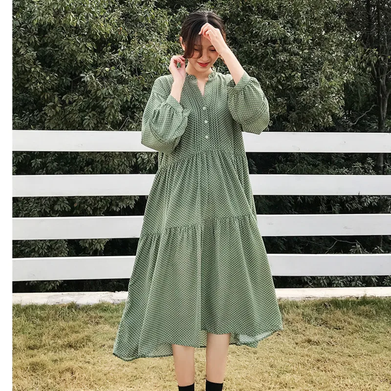 LANMREM можно отправить винтажные шифоновые платья для женщин французский нишевый