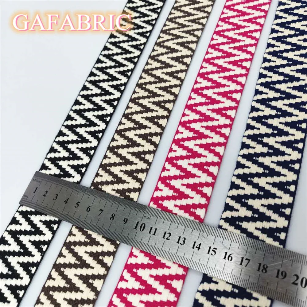 Хлопчатобумажная тесьма шириной 4 см этническая жаккардовая в стиле ретро тканая