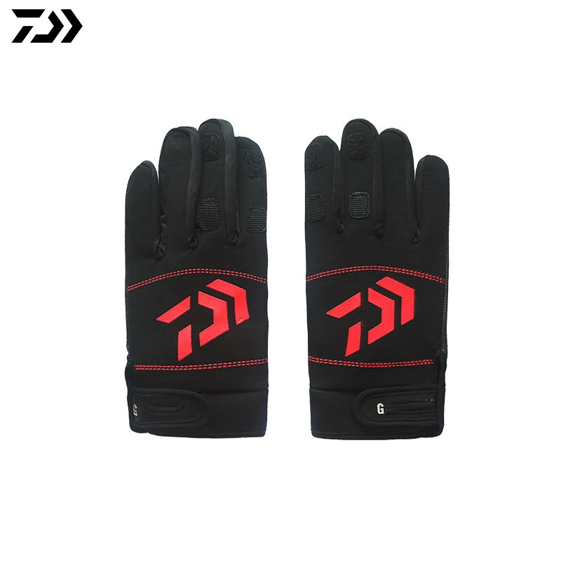 Daiwa новые высококачественные перчатки для рыбалки, Нескользящие хлопковые спортивные теплые перчатки для активного отдыха, походные Нескользящие перчатки, ветрозащитные перчатки