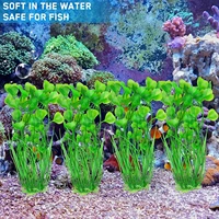 aquarium decorations plants 4 pieces artificial aquarium plants 15 75 inch tall plastic aquatic green plant fake water grass