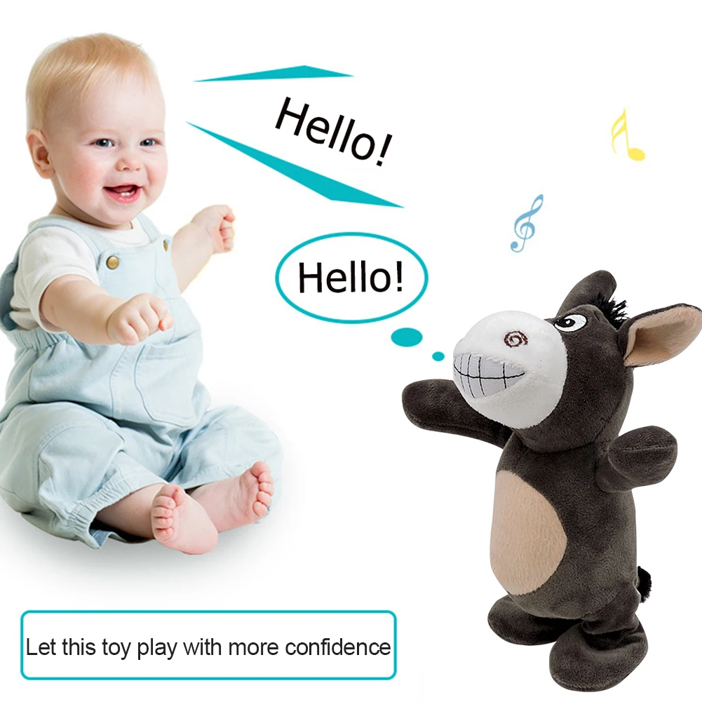 

20cm Portable Electric Recording Donkey Model Lovely Plush Toy Funny Doll Stuffed Doll Plush Toy Can Walk/SingCan Walk/Sing