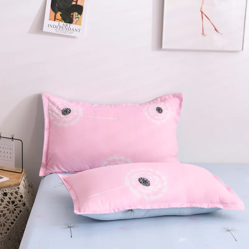 Модный комплект постельных принадлежностей с принтом одуванчика цвет РОЗОВЫЙ