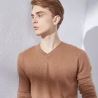 Свитеры с треугольным вырезом для мужчин, 100% кашемир, вязаный пуловер, зима, 10 цветов, Новая мягкая мужская одежда