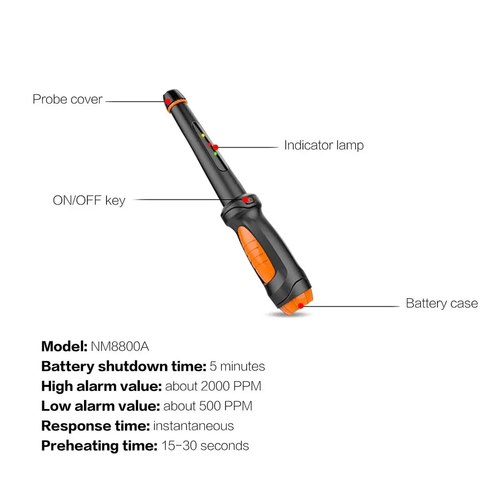

Gas Leak Detector Combustible Gas Safe Alarm Sensor Portable Gas Leak Detector Propane Butane Methane Natural Gas Alarm Sensor