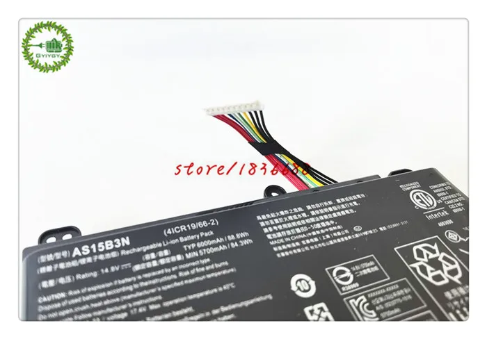 Аккумулятор GYIYGY AS15B3N для Acer Predator G9-591 G9-592 G9-791 G9-792 14 8 V 6000mAh/88.8Wh 5700mAh/84.3Wh | Компьютеры и