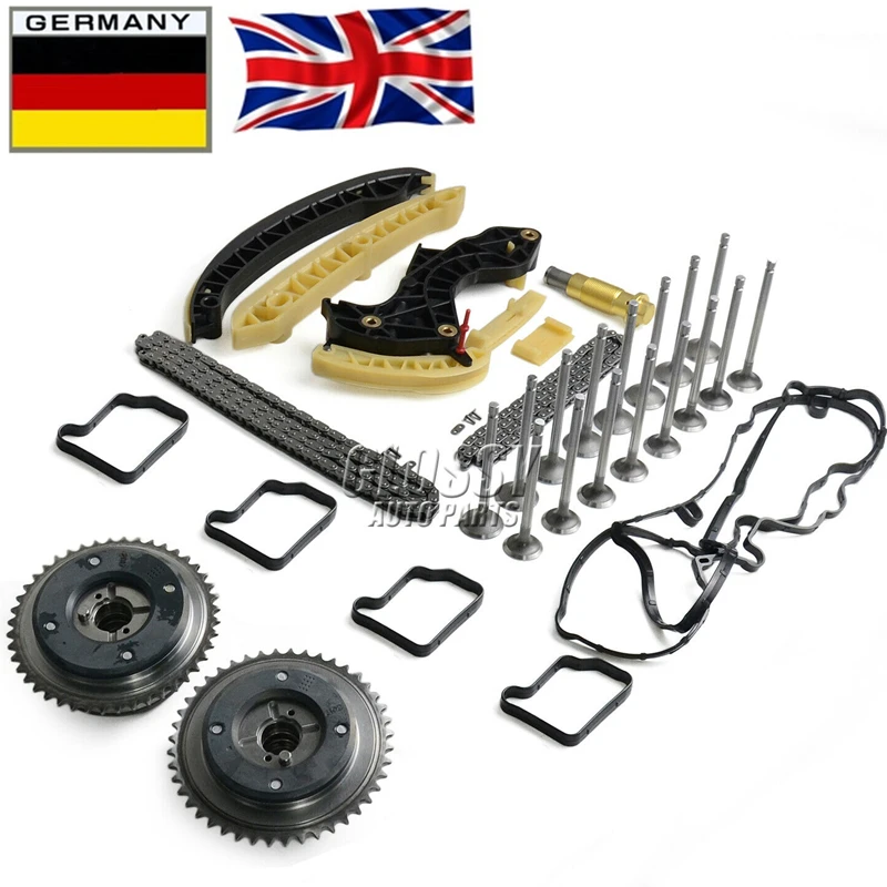 AP02 набор шкивов цепи ГРМ + клапан для Mercedes S204 W203 W204 W211 1 8 компрессор M 271 M271 2710500800
