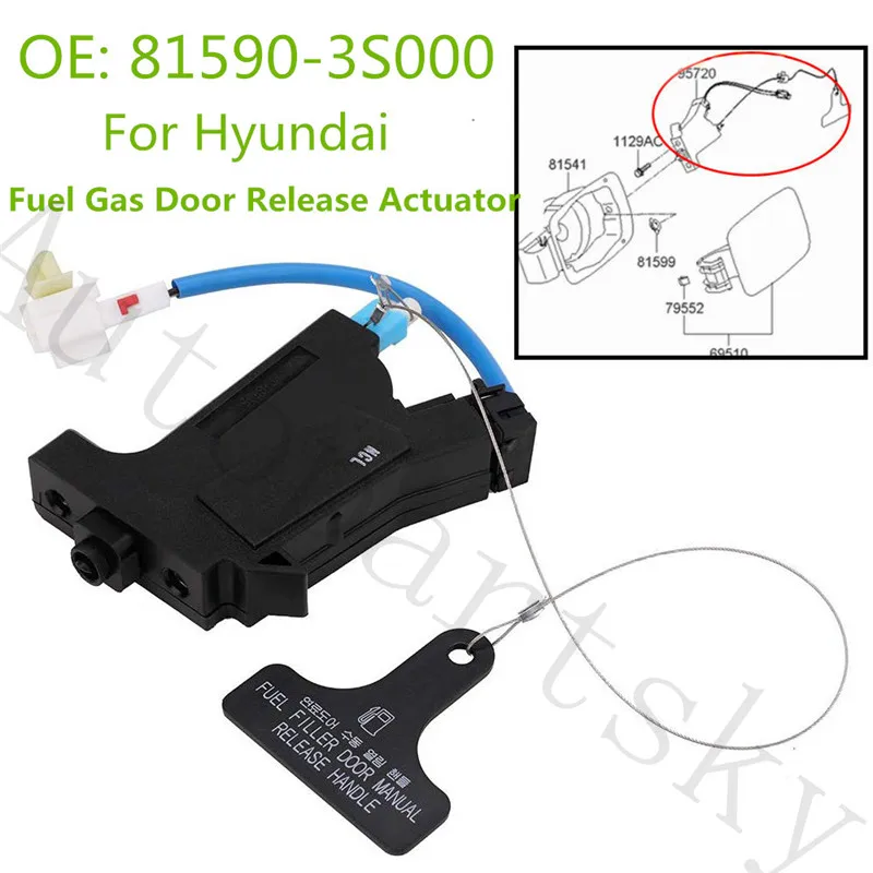 

Оригинальный Топливный наполнитель для двери, ручной Открыватель ручки, привод 81590-3S000 815903S000 81590 3S000 для Hyundai Sonata 2011-2014