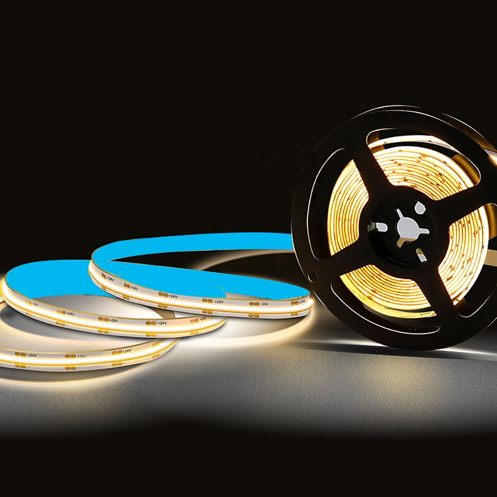 COB Светодиодные ленты светильник 320 LED/M высокой плотности гибкий светодиодный s