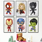 5D алмазная живопись Marvel Mini Мстители, Милый Железный человек, Тор, наборы для вышивки крестиком, Алмазная мозаика, вышивка, полное украшение для дома