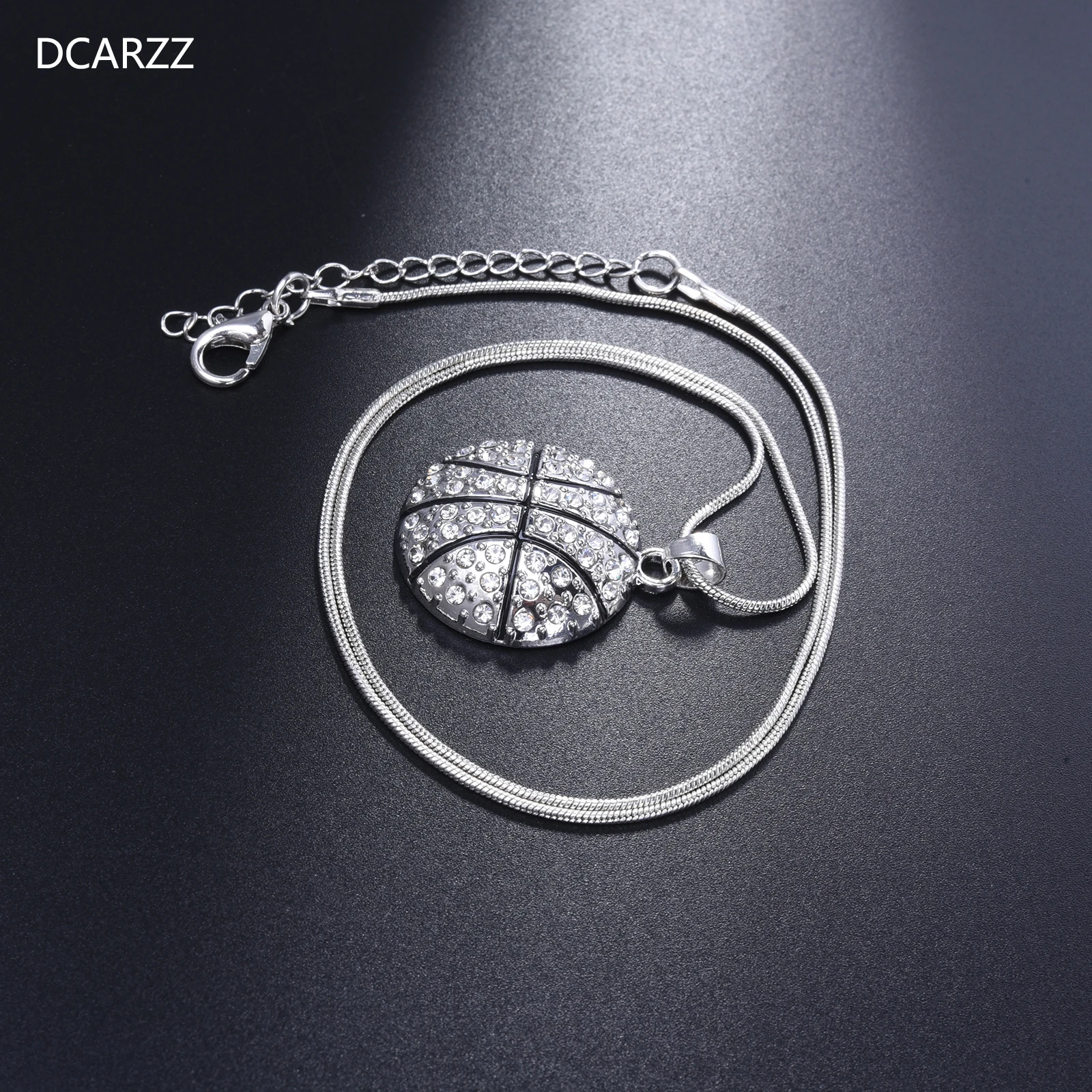 Ожерелье для баскетбола DCARZZ мальчиков Посеребренная Подвеска из нержавеющей