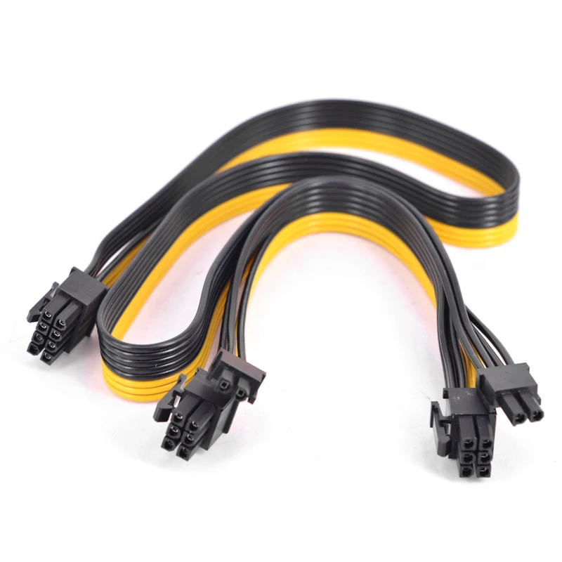 

10pcs PCI-e 8Pin To 2 Port 6+2 Pin Power Supply Cable PCI Express Graphics Card 6+2pin Male To 8 Pin for Silverstone Modular PSU