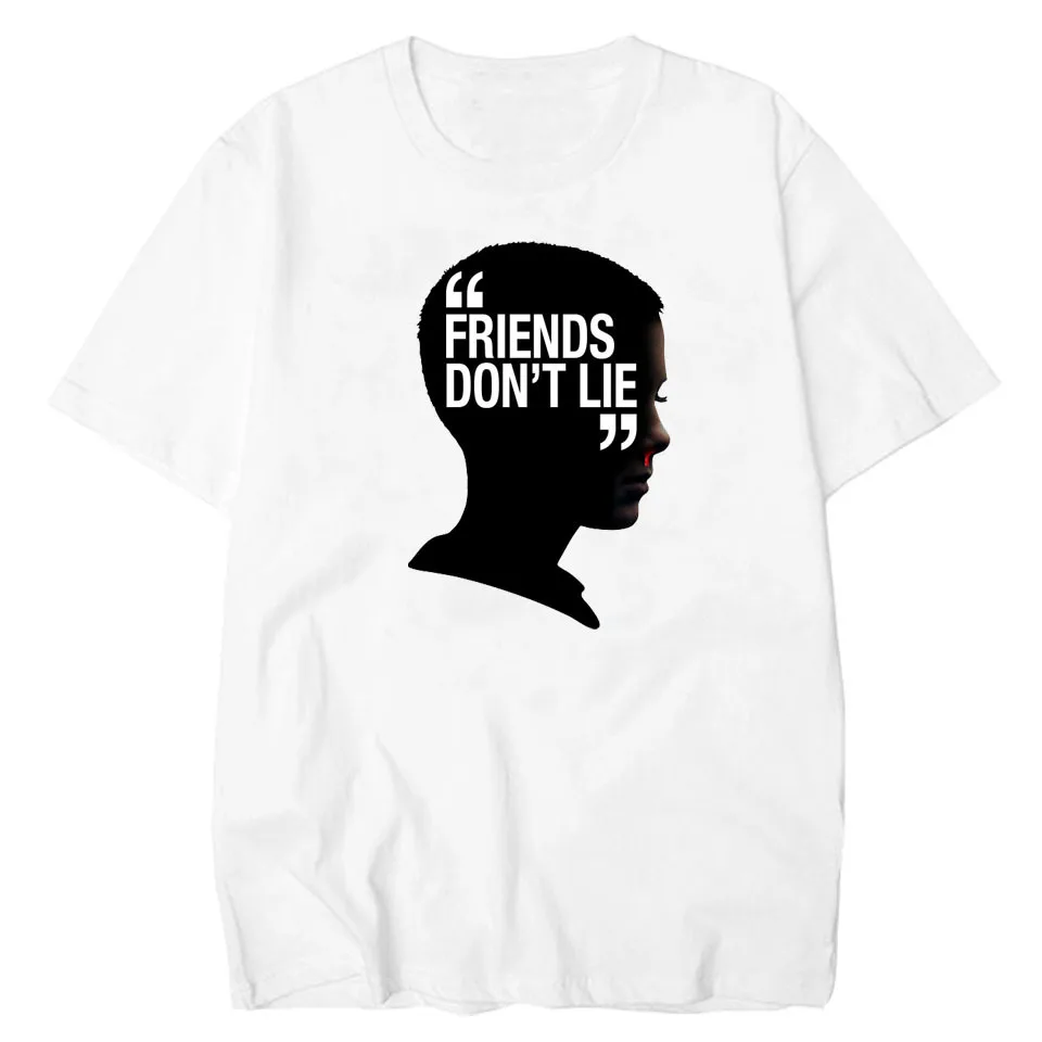 Lettbao Stranger Things T Shirt Funny T-shirts Men Shirts Friend Don't Lie Fashion Tshirt Short Sleeve Casual White Tops | Мужская