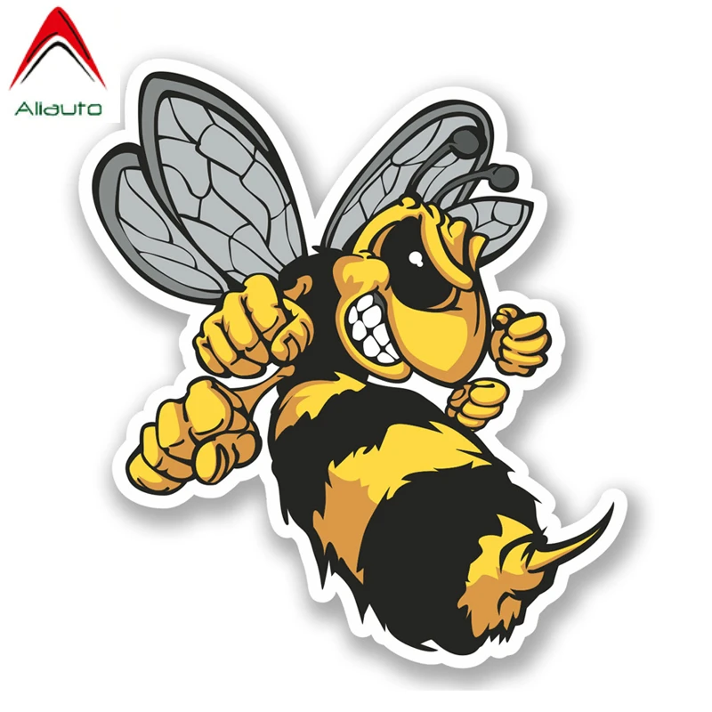 

Aliauto Lovely Angry Cartoon Hornets Colored PVC Auto Car Sticker Decoration Graphic Waterproof Reflective Decal,14cm*12cm