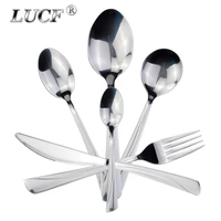 recommended useful cutlery set 6 utensils stainless steel mirror polish excellent tableware serving spoons dishwasher dinnerware