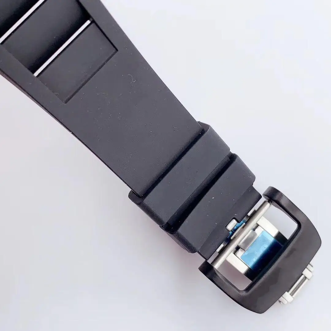 

Luxury Brand New Mens Version Automatic Mechanical Movement Watch Carbon Fiber Sapphire Crystal Glass Black Red Rubber