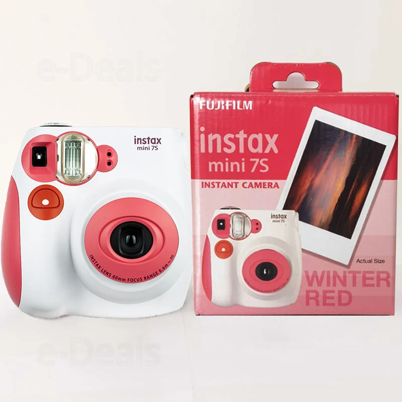 100% Аутентичный Fujifilm Instax Mini 7s мгновенная фотокамера работа с Fuji хороший выбор в