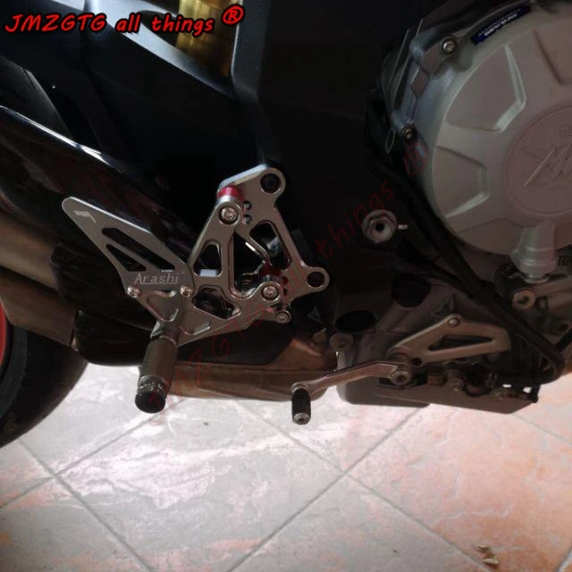 CNC регулируемый задний Набор Rearsets подставка для ног MV AGUSTA BRUTALE 675 800 2012 2013 2014 2015 2016