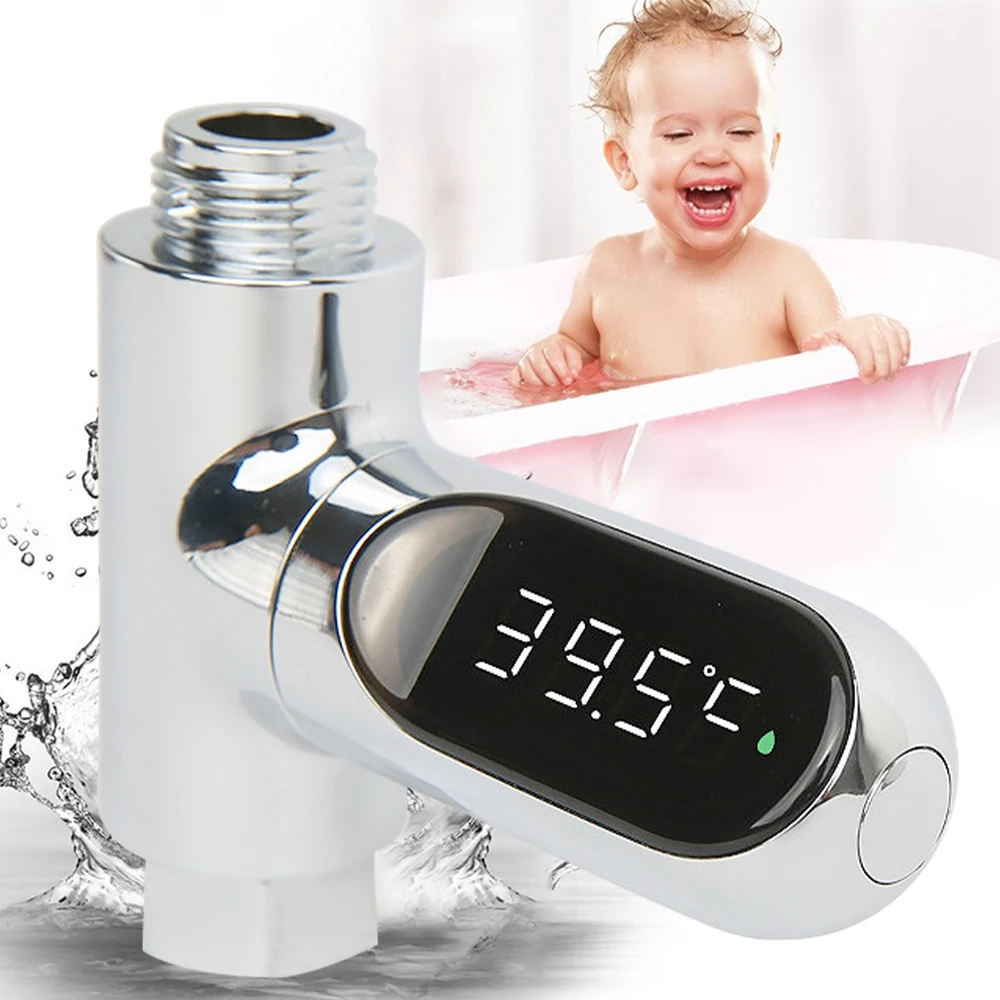 

Led Display Water Shower Thermometer 360° Rotating Electricity Water Temperature Monitor Energy Smart Meter Thermometer