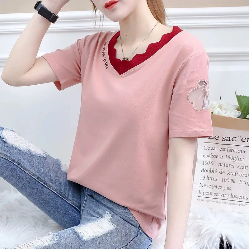 

Fashion mint Women Tops T-shirts Female 2019 Summer