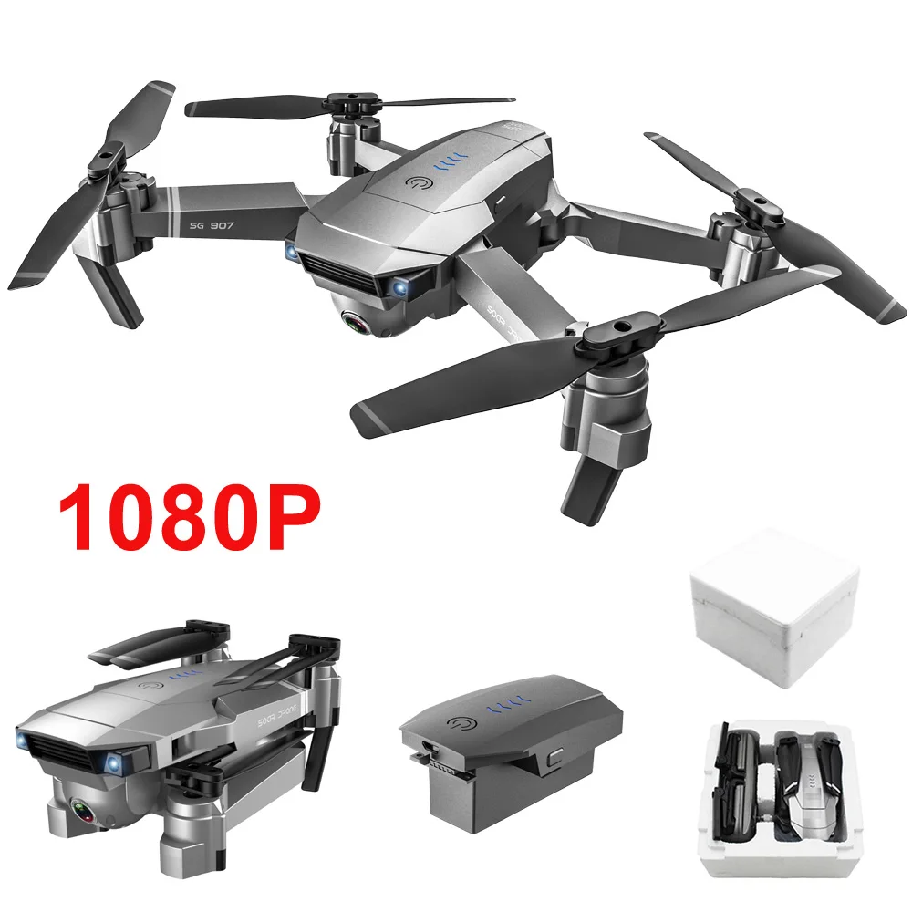 1080P with foam box SG907 складной gps 5G wifi FPV RC Квадрокоптер с 4 K/1080 P Ультра HD камерой оптическое позиционирование дрона VS SG906 F11 X46G - Цвет: 1080P with foam box
