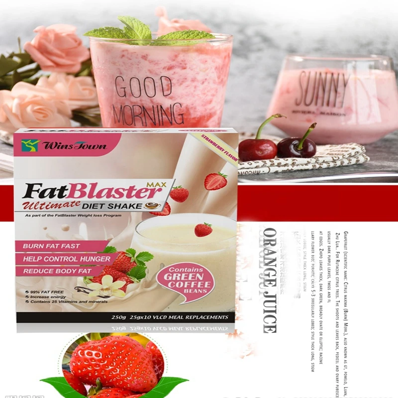 

New Fat Blaster Slimming Green Coffee With Strawberry Flavor Weight Loss Milkshake Healthy Diet Food Supplements