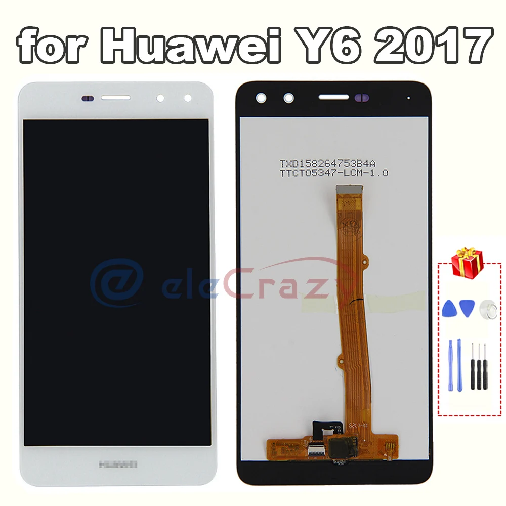 ЖК дисплей 5 0 &quotдля Huawei Y6 2017 с сенсорным экраном дигитайзер в сборе замена 100%