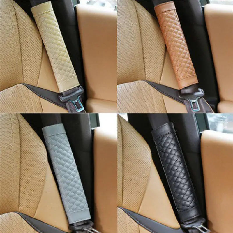 2 шт. кожаный автомобильный ремень безопасности Чехол регулятор детская защита