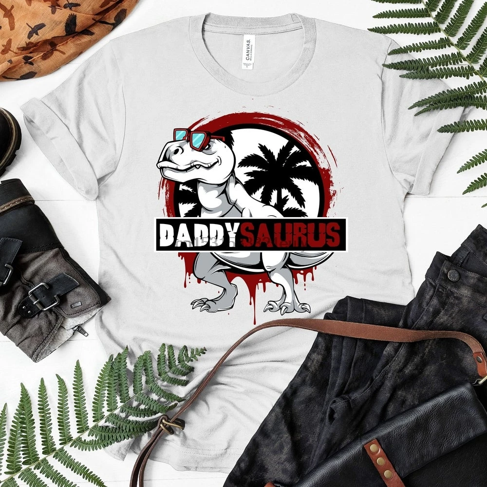 

Daddysaurus T Shirt Funny Daddy Saurus Birthday Gift Dinosaur Family Matching Shirt For Father Father