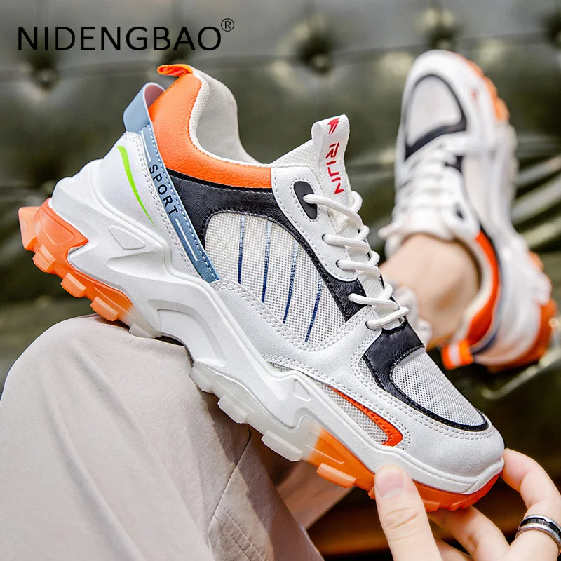 Men Sneakers Running Shoes Mesh Breathable Soft Comfortable Non Slip Male Causal Trainers Walking Jogging Sports Shoes