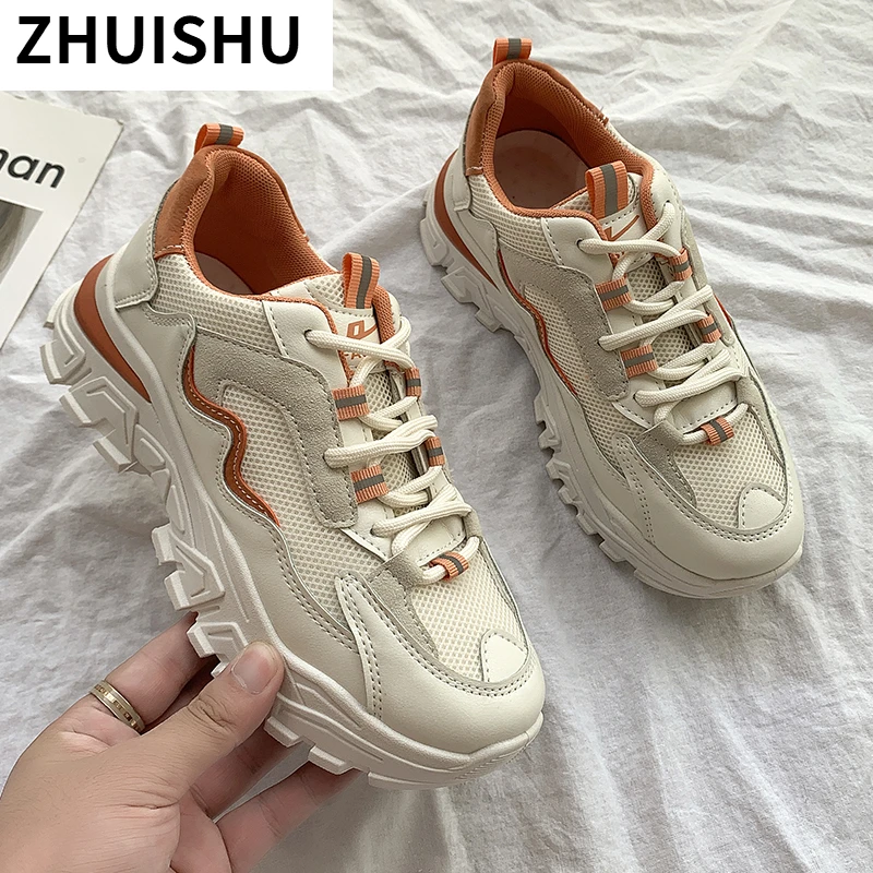 

Women Platform Shoes 2021 Summer Sneakers Female Mesh Breathable Trainers Casual White Sport Outdoor Comfortable Chunky Sneakers