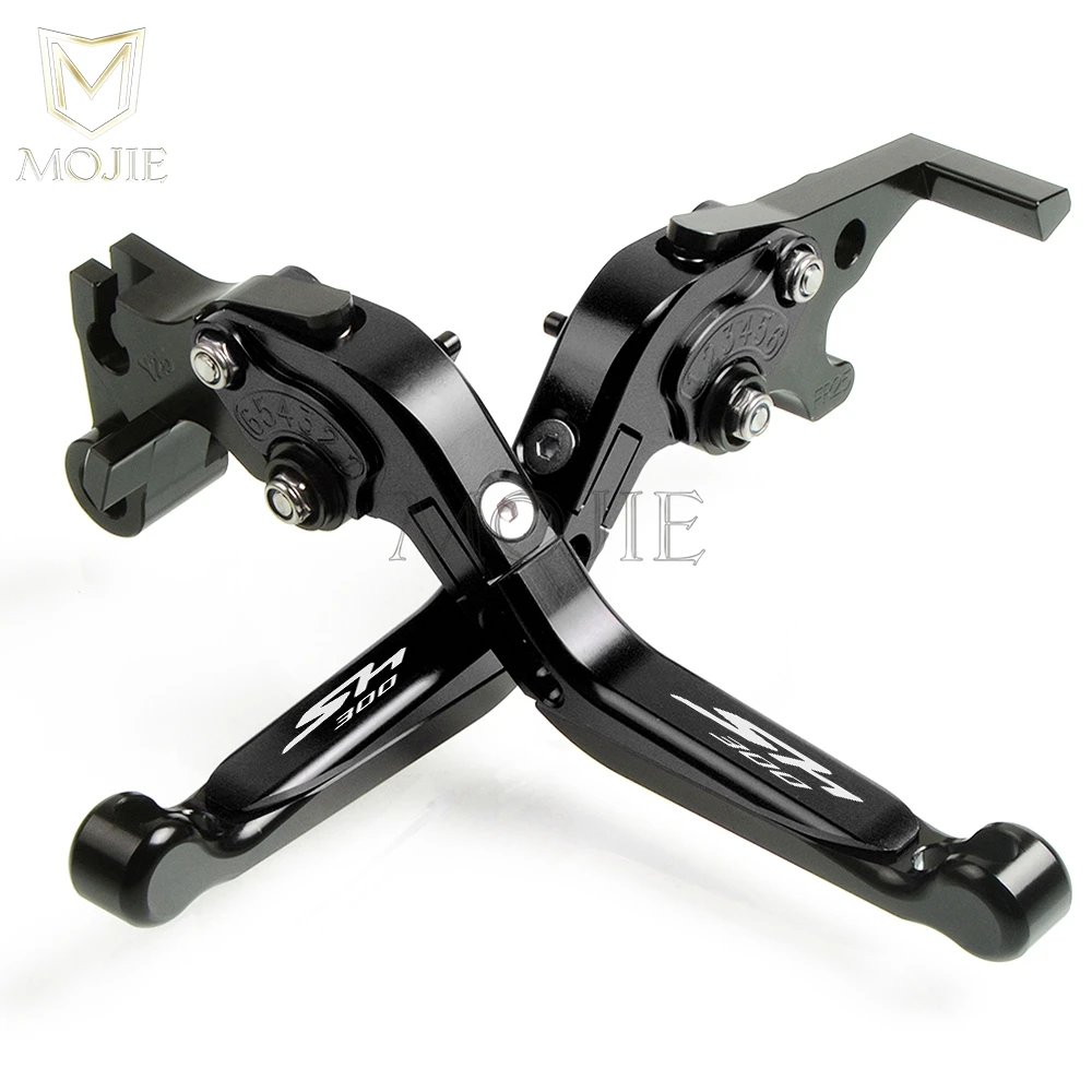 Black Аксессуары для мотоциклов CNC Алюминиевые Регулируемые Складные Выдвижные Тормозные Рычаги сцепления Набор для Honda SH300 SH 300 - Color: Black