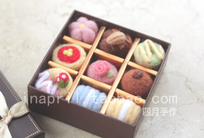 Набор для рукоделия из шерсти и войлока с изображением милого пищевого