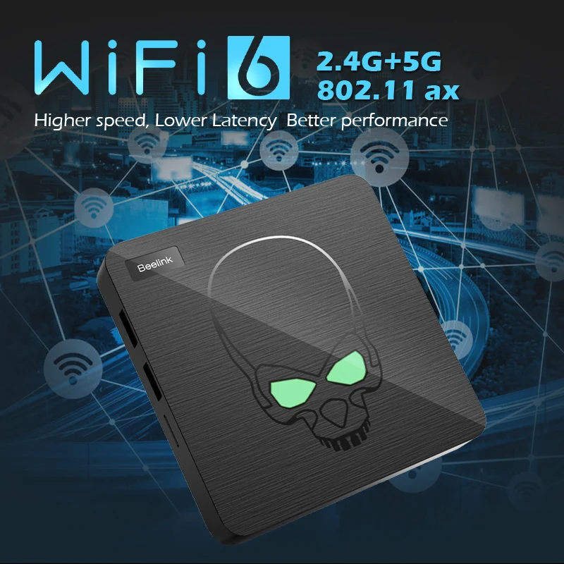 Ретро консоль Beelink Super X King с Wi Fi 6 ТВ приставок для PSP/PS1/SS/N64 Android 9 Amlogic S922X 49000