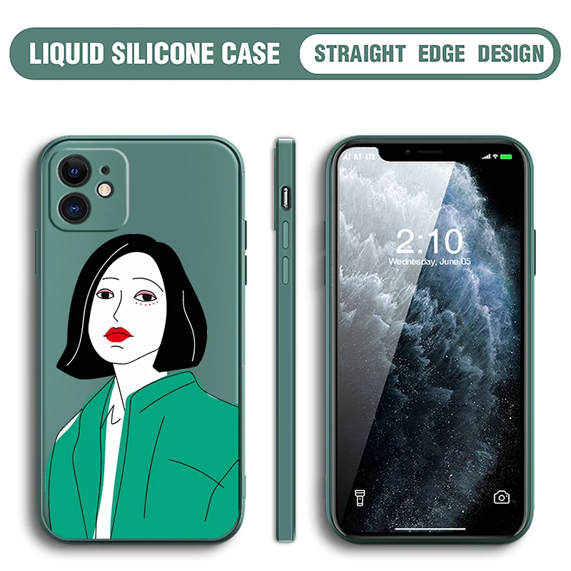 

Soft Silicone Phone Case for iPhone 13 Mini Case Fundas for iPhone 12 Pro Max 11 X XR XS 8 7 6 6S Plus Se Candy Color Coque