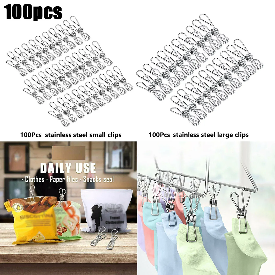 

Pins Fixed Clip Stainless Steel Travelling Business Trip Camping Clamps