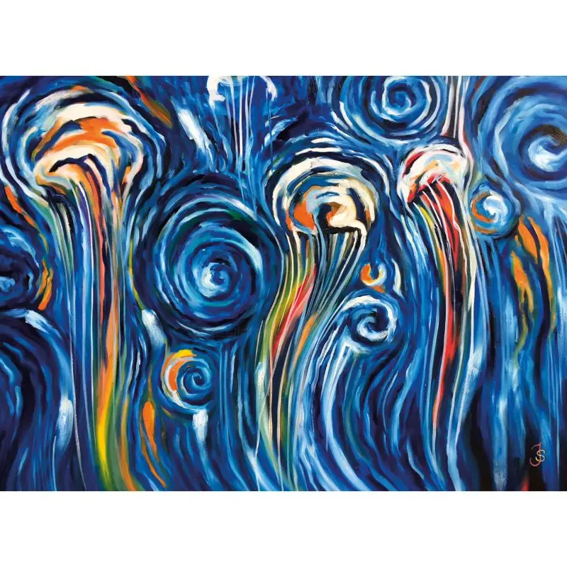 

Anonymous Abstract Oil Painting Reproduction Canvas Print 50x70 cm