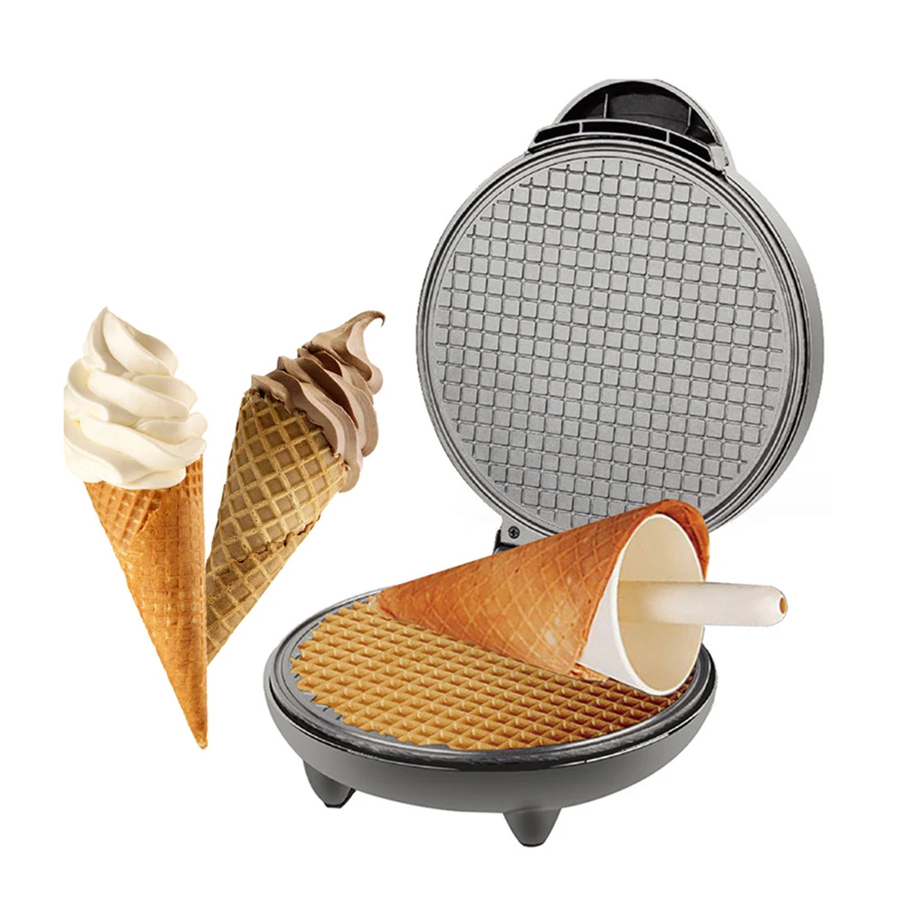 

HOT Home Breakfast Egg Roll Machine Ice Cream Reel Electric Baking Pan Pancakes Skin Spring Donut Cake Sandwich TI99