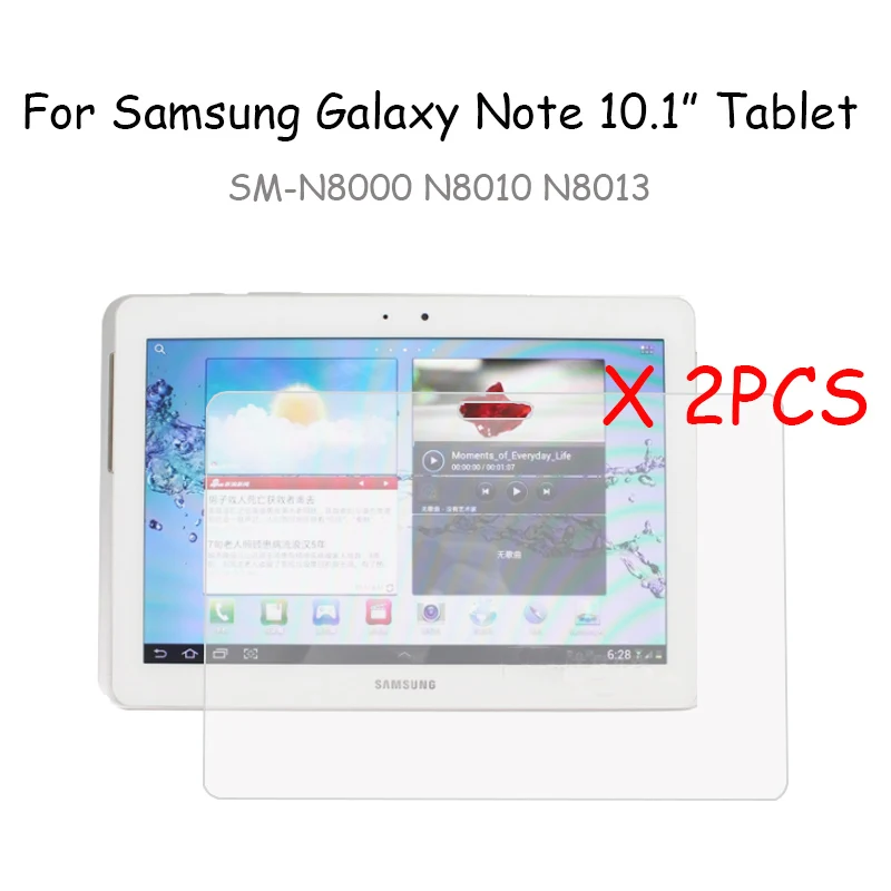 2x9 H HD протектор экрана из закаленного стекла для 10 1 &quotSAMSUNG GALAXY Tab 2 SM p5100 p5110 Note N8000