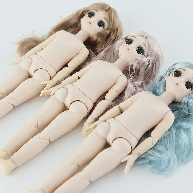 28 см BJD кукла аксессуары 3D глаза длинные ресницы с 21 суставами тела длинный парик