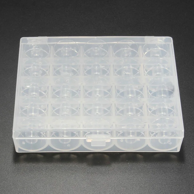 25 ясно катушки для швейных машин нитки пустые с коробкой чехол