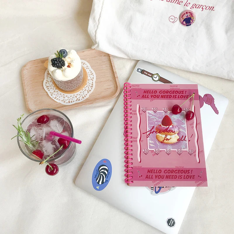SIXONE INS вкусный торт А5 катушка книга цветная пустая тетрадь Корея милая девушка альбом для рисования дневник