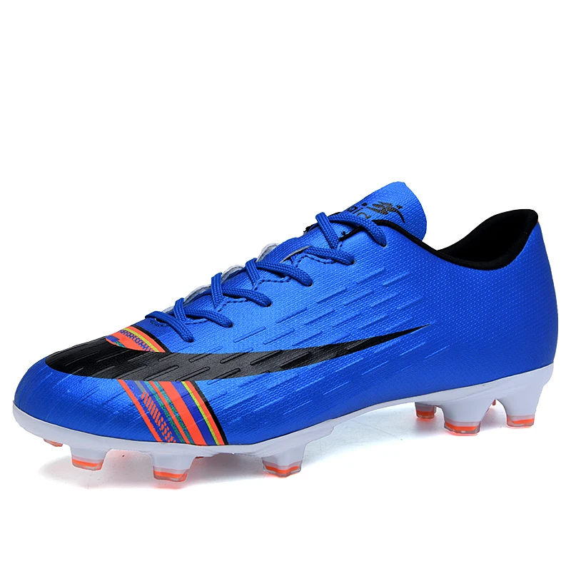 Новое поступление Superfly VI 360 Elite FG KJ 6 XII 12 CR7 Ronaldo Neymar мужские и женские мальчики высокие футбольные бутсы - Цвет: Синий