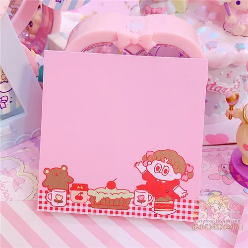 cake Милый Еженедельный план липкий блокнот для заметок кавайные канцелярские школьные принадлежности планировщик этикетка бумажный журнал наклейки - Цвет: cake
