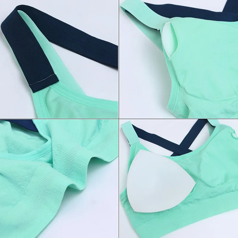 Женский спортивный бюстгальтер Пушап для фитнеса йоги пуш ап противоударное