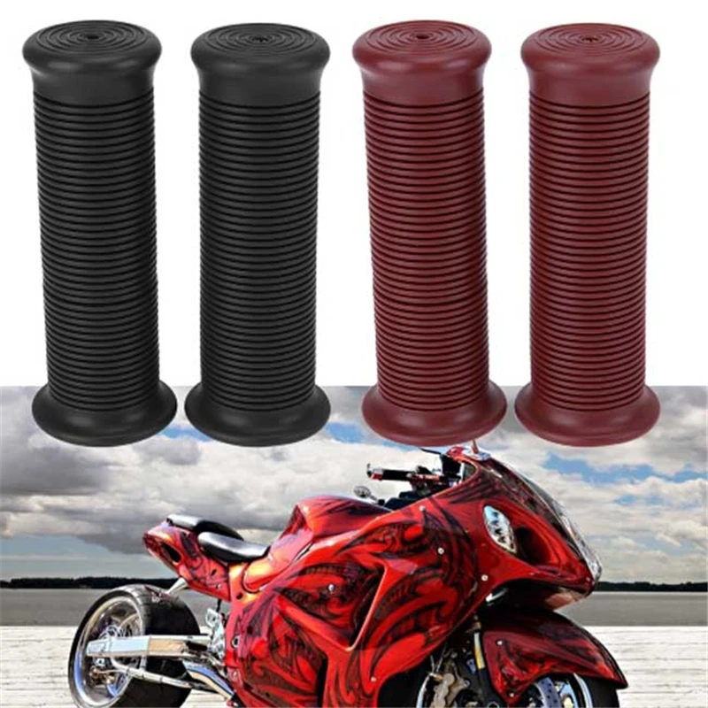

Motorcycle Hand Grips Handle Rubber Bar Gel Grip Retro Rubber Motorcycle Grips Screw Thread 22mm Handle Bar