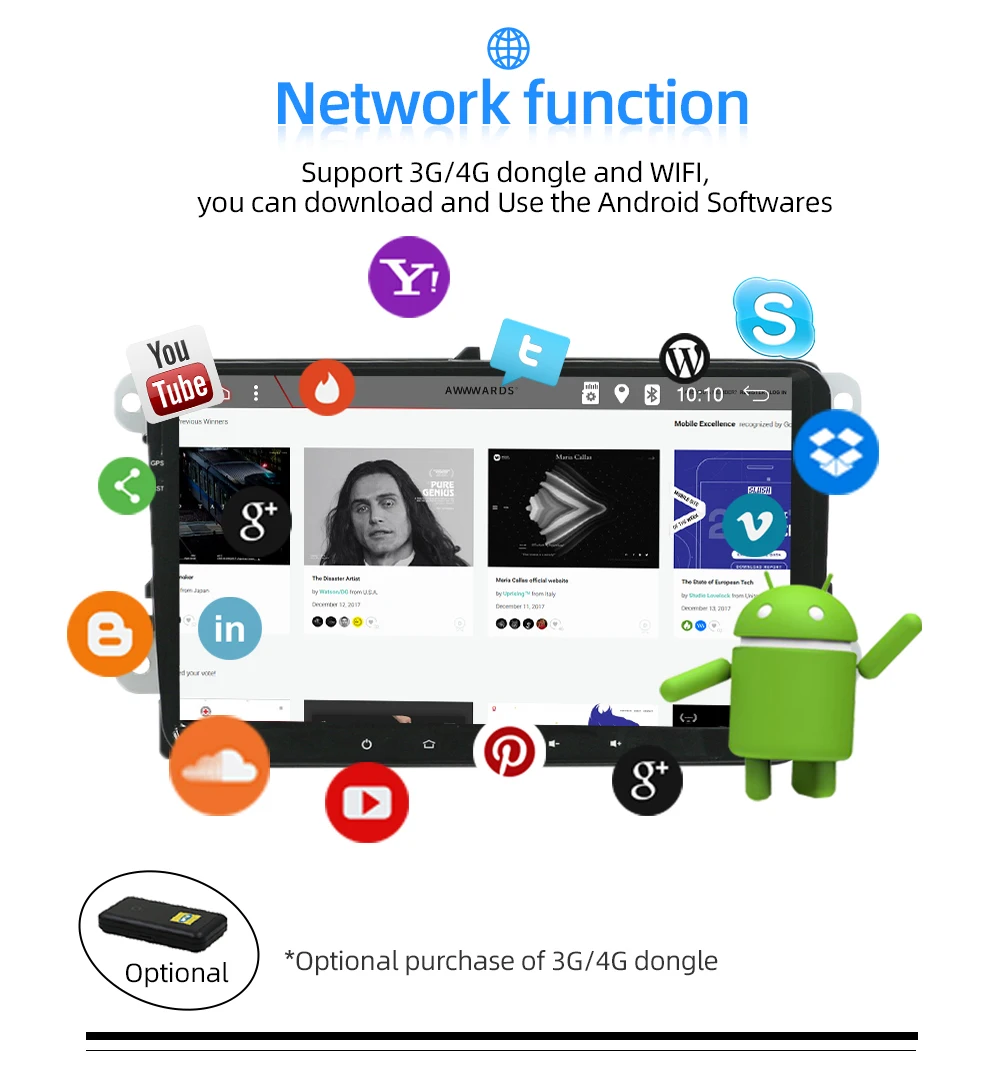 Автомобильный dvd-плеер проигрыватель на Android 10 0 4 Гб ОЗУ 64 ПЗУ с gps Навигатором