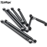 yeahrun black aluminum alloy link rod set pull rod for 124 axial scx24 axi00002 rc crawler car upgrades parts