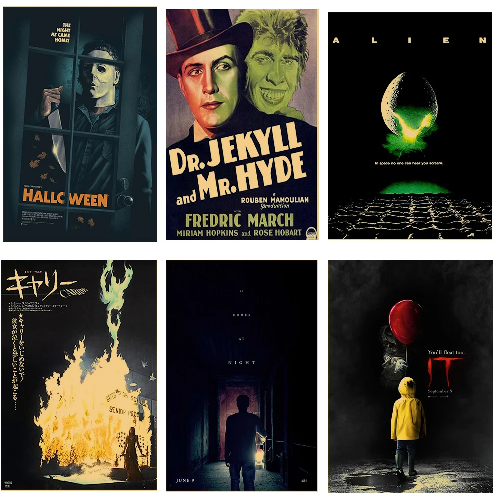 

Classic Horror Movie Poster Bar Indoor Bedroom Wall Art Poster Lienzos Cuadros Decorativos Living Room Decoration Wall Art